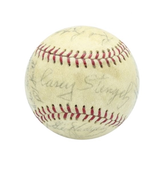 New York Mets Inaugural 1962 Season Team-Signed Baseball(25 Signatures Including Hornsby and Stengel)
